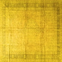 Tvrtka alt pere u stroju pravokutne tradicionalne perzijske prostirke žute boje za unutarnje prostore, 6 '9'