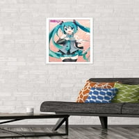 Hatsune Miku - zidni poster s glazbenim notama, 14.725 22.375