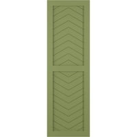 Roletne od PVC-a od 12 do 74 s dvostrukim Ševronom u modernom stilu s fiksnim nosačem, mahovina zelena