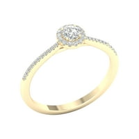 Zaručnički prsten s okruglim dijamantom od 10k žutog zlata