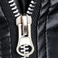 Muška kožna jakna U donjem rublju-Casual klasična Moto jakna s patentnim zatvaračem dugih rukava opremljena jednobojna jakna od FAA