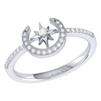 Prirodni dijamantni prsten za žene-Dostupan u srebrnim prstenovima za velike prigode i vjenčanja