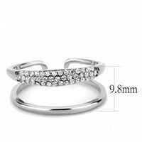 Ženski prsten za manžetnu od nehrđajućeg čelika AAA kubični cirkonij - veličina (pakiranje