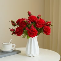; Umjetni cvijet realističan radni stol u boji za dnevni boravak spavaće sobe lažni cvijet ruže za spavaonicu