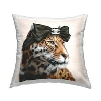 Leopard šik životinjska Mašna glamurozno Crna, jastuci za bacanje