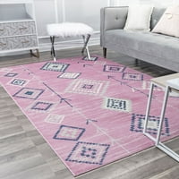 Marokanski ružičasti tepih od 915 inča, 2'94'