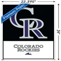 Colorado Rockies - plakat s logotipom na zidu, 22.375 34