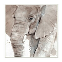 Stupell Industries Elephant Trunk Animal Portret sive bore Male ljuske, 12, dizajn Annie Warrenâ