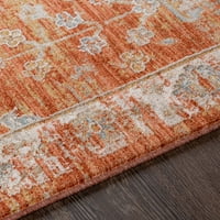 Tradicionalni tepih s medaljonom umjetničkih tkalaca, narančasta