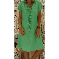 Midi haljine Za Žene U Stilu A-liste haljina s pamučnom suknjom u zelenoj boji A-liste