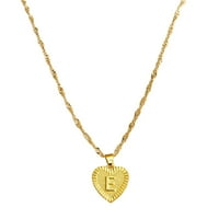 Ogrlica s privjeskom od BBC-a, početno slovo, nakit u obliku srca, jednostavna ogrlica sa svijetlim sjajem za rođendan