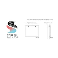 Stupell Industries Apstraktni akvarelni krajolik Sunce Rising Horizon Sky Sking Galery Wrapped Canvas Print Wall Art, Dizajn Elvira