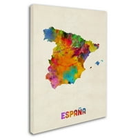 Zaštitni znak likovna umjetnost Španjolska akvarelna karta Canvas Art by Michael Tompsett