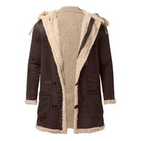 Muška jesensko-zimska modna jakna od trapera od flisa, rastezljivi traper oprani traper gornji dio, jakna od flisa, teški kaput s