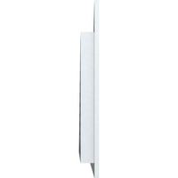 Ekena Millwork 20 W 5 8 H desni trokut Gable Oblub - Funkcionalni desni bočni tok, PVC Gable Oblud s 1 4 Flat Trim okvir