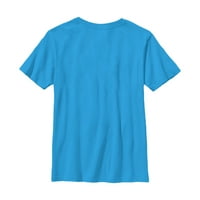 Majica s grafikom ironija života za dječake u tirkizno plavoj boji-dizajn u tehnici