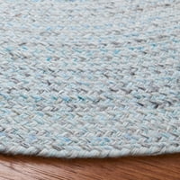Tkani obični tepih u boji, plavi sivi, Okrugli 5'5'