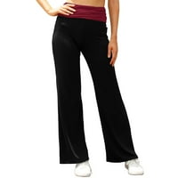 Ženske hlače Ležerne proljetno-ljetne jednostavne kućne hlače u jednobojnoj boji s printom suncokreta visokog struka hlače širokih