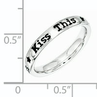 Lirski poljubac je prsten od čistog srebra