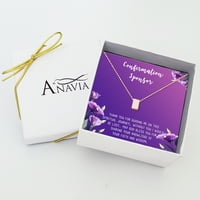 Anavia Potvrda Sponzor Poklon za žene, darovi za sponzore, dar za krštenje, poklon kugde, hvala religiozni sponzor poklon ogrlica-[Rose