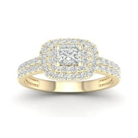 14k dijamantni zaručnički prsten s dijamantnim dijamantom od 1-1,2 karata u žutom zlatu