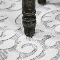 Cvjetni kućni tepih, prirodno siva, Širina 1'1120'