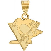 Medalja Pittsburgh Penguins s pozlaćenim NHL logotipom od čistog srebra Privjesak