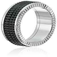 Zaručnički prsten u crnoj boji, izdržljivog dizajna, Safir-volfram, udobno pristajanje, muški, veličina 10