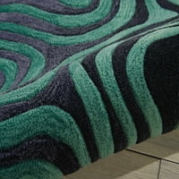 Ručno tkani pravokutni tepih od poliestera s hrpom