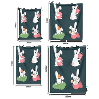 Uskršnja šarena popluna sa zečićima i jastučnicama za ured, krevet, kauč, Udobne i tople prekrivače, Posteljina, šarena jaja, Cvjetni