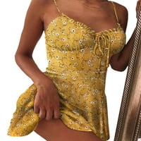Ženska ljetna Seksi mini slip haljina Bez rukava s cvjetnim printom u donjem rublju