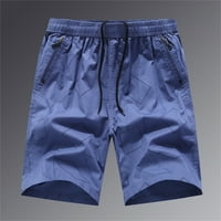 Muške Ležerne sportske kratke hlače s printom, vezice u struku, s džepovima, tamnoplave kratke hlače, veličina UE