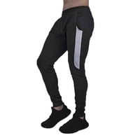 Muške hlače muške proljetne Ležerne hlače za fitness i trčanje s labavim strukom na vezici, hlače u boji s džepom, široke sportske