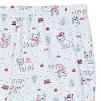 Božićni top za djevojčice i hlače za jogging 2 komada pidžama Set za spavanje veličine 6 inča-14