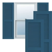 Ekena Millwork 12 W 60 H True Fit Pvc Two Equal Louver rolete, SOJOURN BLUE