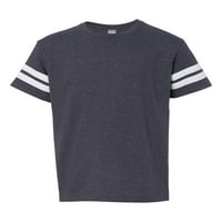 Majica s tankim dresom za nogomet mladih u boji Vintage Mornarsko plava bijela mala veličina