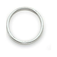 Najfiniji prsten od bijelog zlata od 14 karata s poliranjem, veličine 5,5