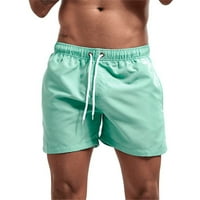Muške kratke hlače za plažu s džepom na uzici, jednobojne kratke hlače za plažu s džepom od 3 inča, prodaja na rasprodaji