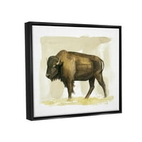 Stupell bizon seoske životinje akvarel životinje i insekti slikaju crni plutari uokvireni umjetnički print zidna umjetnost