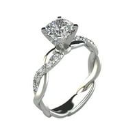 Pribor za zaručnički prsten od ružičastog dijamanta zaručnički prsten za princezu od vječnog Zlata 18k prsten za zaručnički prsten