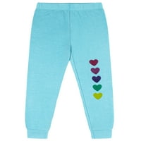 2-dijelni set pidžame za djevojčice, gornji dio dugih rukava i duge hlače, veličine 4-14