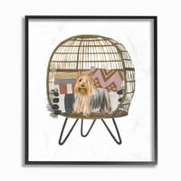 Stupell Industries štenad pseća stolica za kućne ljubimce Okviriva zidna umjetnost Melissa Wang