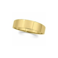 Ravni suženi zaručnički prsten od žutog zlata 10K, veličina 5