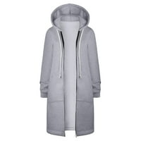 Ženske jakne u jesen Plus Size Ženska jakna s patentnim zatvaračem lagani svestrani anorak Safari kaput gornja odjeća u sivoj boji