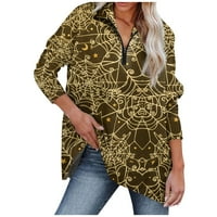 Ženska Casual sportska majica s patentnim zatvaračem Plus veličine s džepom, pulover top