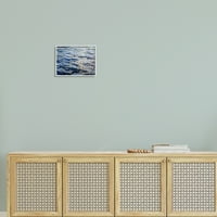 Apstraktni valovi oceanske vode koji odražavaju sunčevu svjetlost, grafika u bijelom okviru, zidni tisak, dizajn Alana vestona