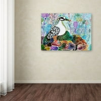 Zaštitni znak likovna umjetnost 'Rainbow Rock Little Heron' platno umjetnost Lauren Moss