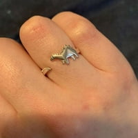 Prstenovi dinosaura Podesivi prstenovi par prstenova dinosaura za žene tinejdžerice Najbolji ljubavni poklon izvrstan minimalni jednostavan