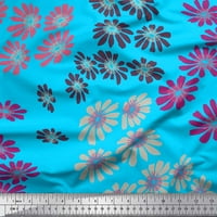Tkanina Od Jorgeta s umjetničkim cvjetnim printom širine dvorišta