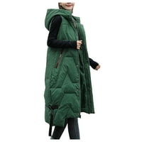 Ženski kaput, ženski obični casual dugi kaput s kapuljačom s kapuljačom, modni kaput